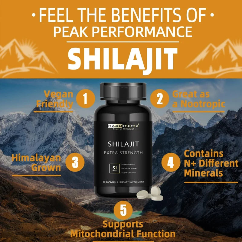 Male Enhancing Supplement with Natural shilajit, Strength and Endurance, Boost Performance, Supports Reproductive Health