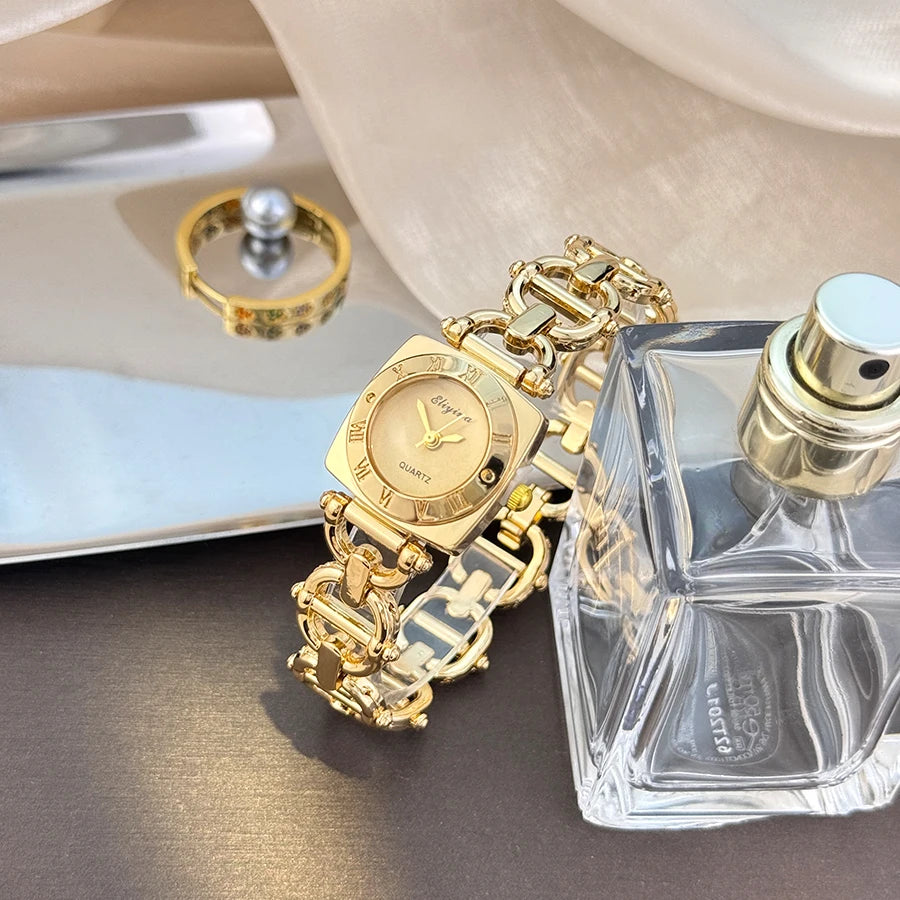 Women’s Luxury Crystal Bracelet Watch Set