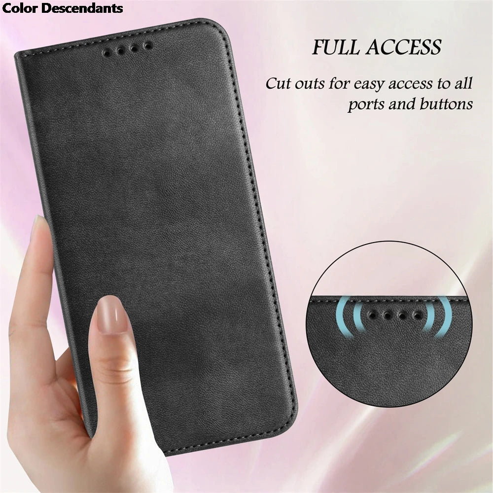 Vintage Leather Case For Xiaomi Poco M7 Pro 5g X7 F7 X3 NFC X5 X6 F5 F6 Pro F7 F8 Ultra Card Holder Flip Wallet Book Cover Funda