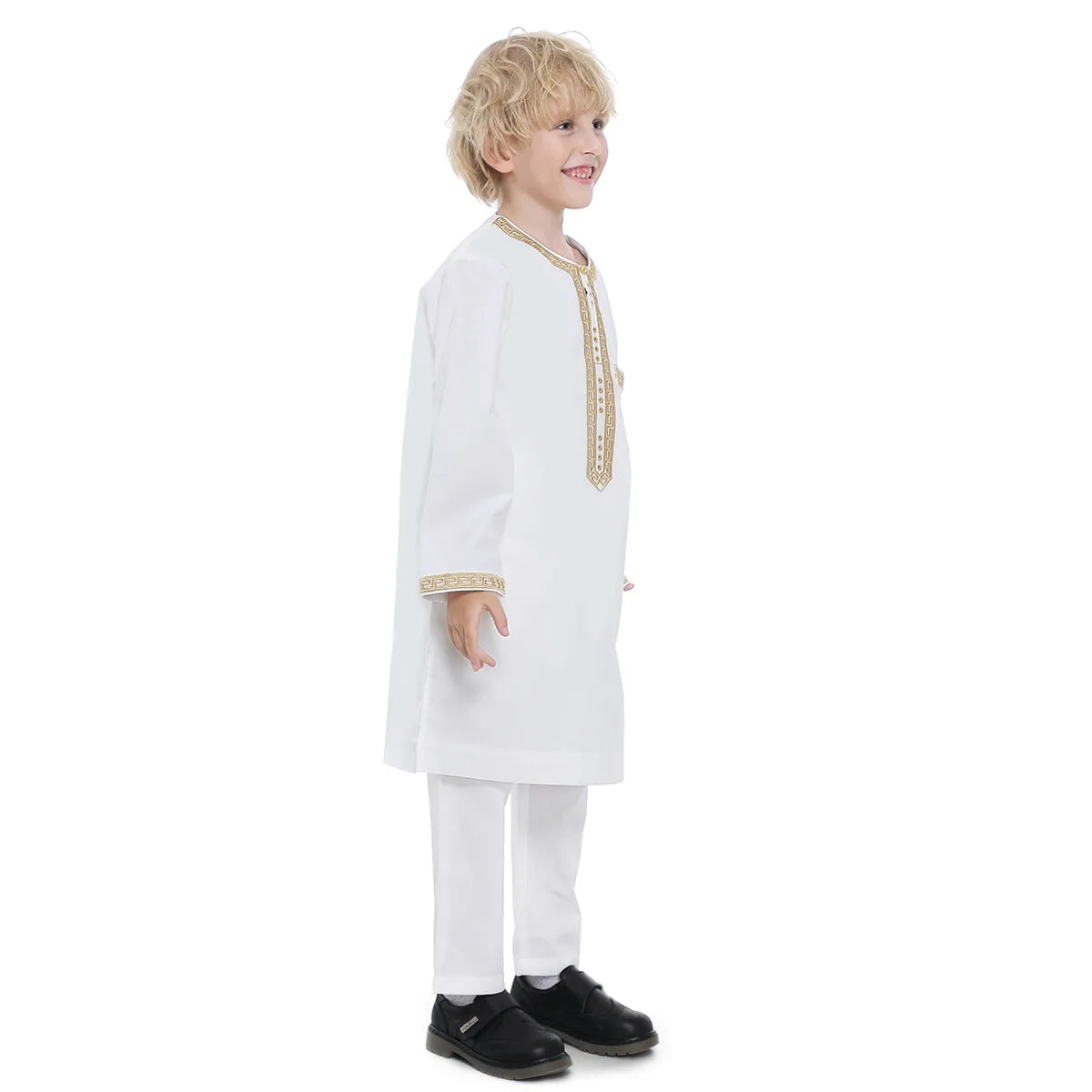 Boys Islamic Thobe – Kids Long Sleeve Traditional Robe