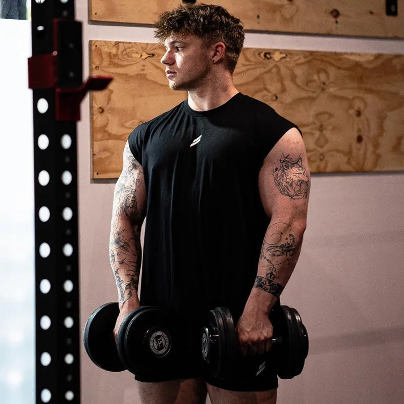 Men’s Sleeveless Workout Tank Top Quick Dry Breathable Gym Shirt