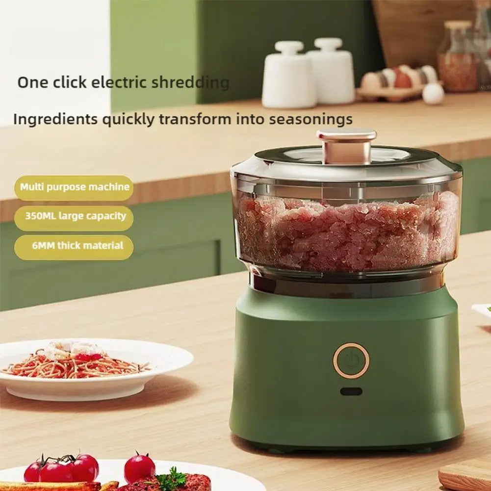 USB Rechargeable Mini Garlic Chopper Electric Food Processor Powerful Vegetable Crusher Wireless Blender For Ginger Chili Meat