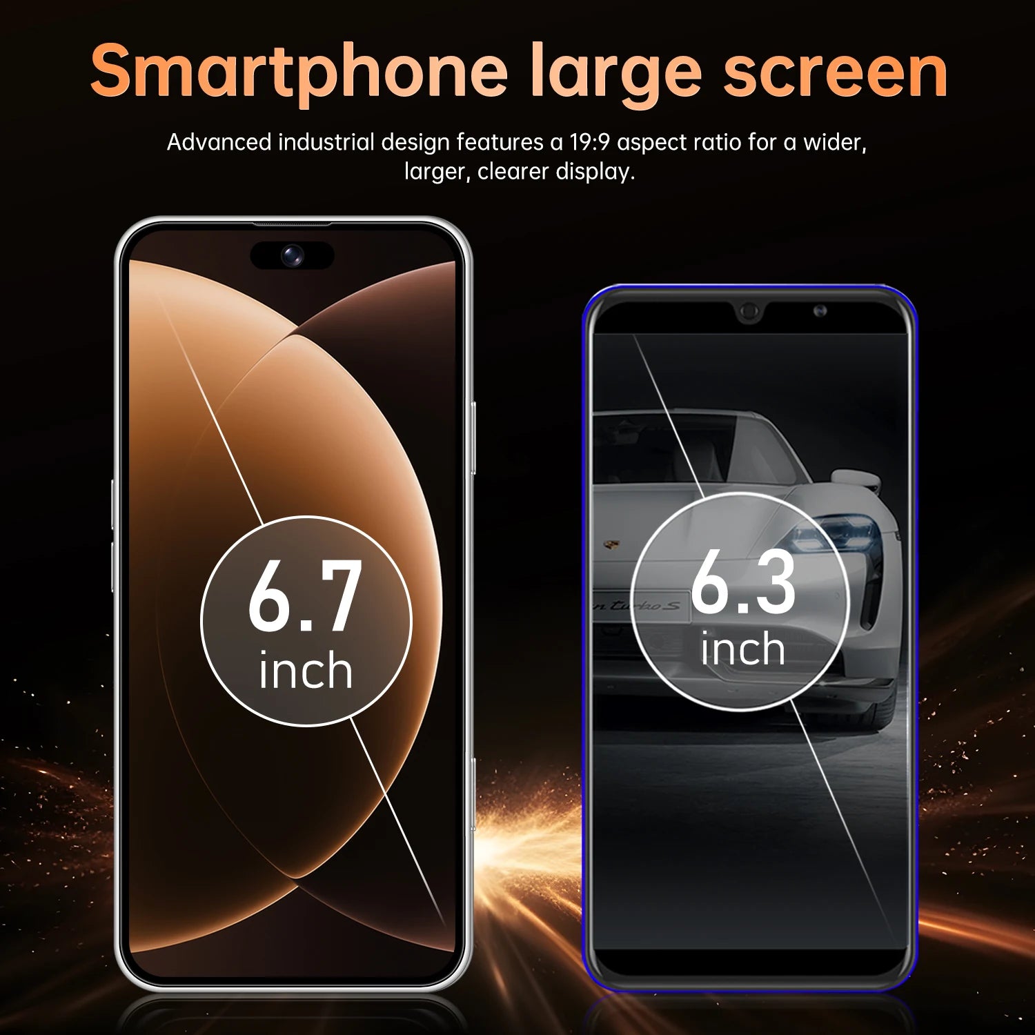 Global Vision 17 Pro Max Smartphone Android 3GB RAM 16GB ROM 6.7 Inch Dual SIM 4G Network 5+13MP Mobile Phones