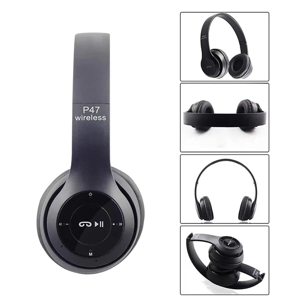 Wireless Over-Ear Bluetooth Headphones with Built-In Microphone