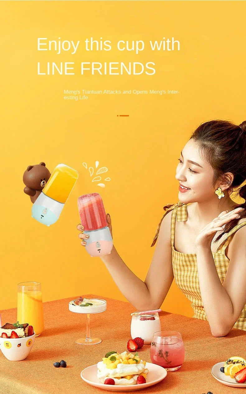 Mini Portable Blender – USB Rechargeable Juice Cup for Smoothies and Fruit Juices