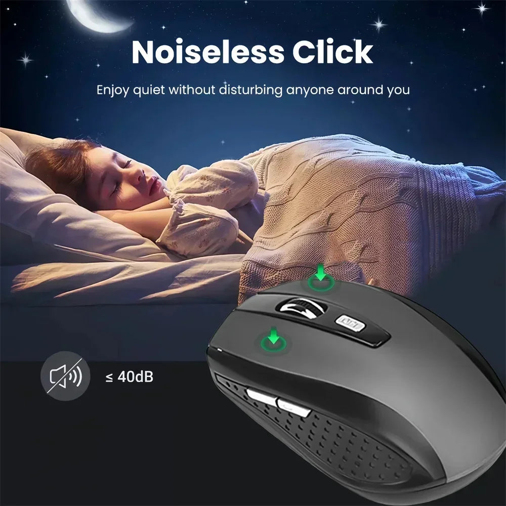 2.4G Wireless Mouse Portable Ergonomics Mouse Mobile Optical Office Mouse Adjustable 1600DPI Levels for Notebook Laptop MacBook