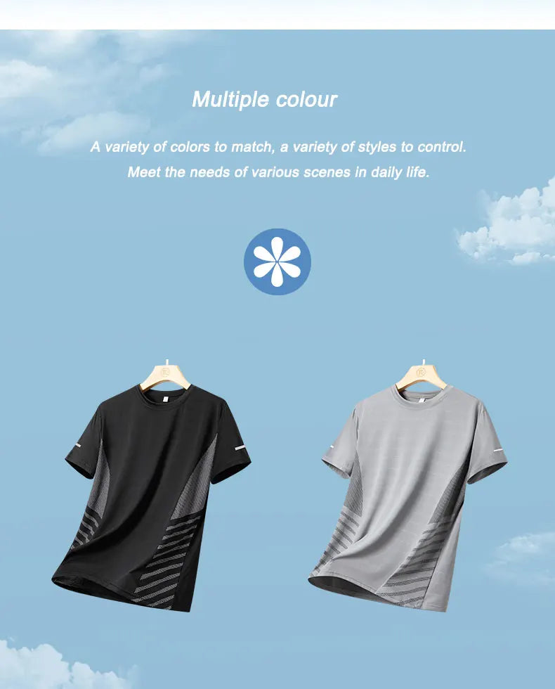 Men’s Quick Dry Running T-Shirt Breathable Lightweight Gym Workout Shirt