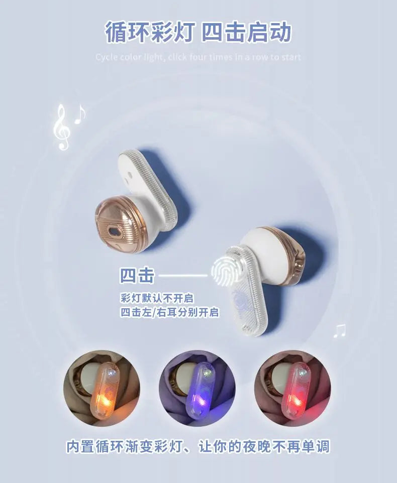 HIFI Bluetooth 5.3 Wireless Headphones with Active Noise Cancellation In-Ear Gaming Earbuds Cosplay Compatible