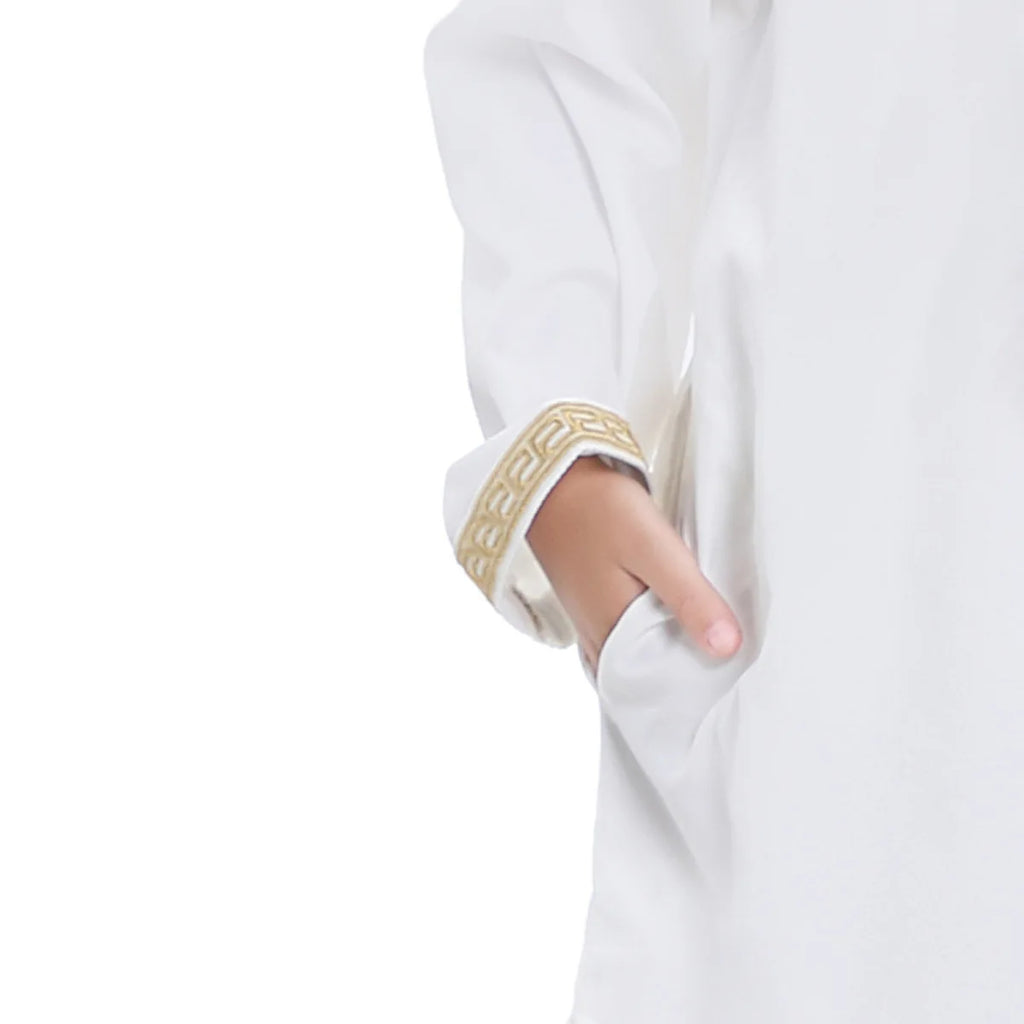 Boys Islamic Thobe – Kids Long Sleeve Traditional Robe