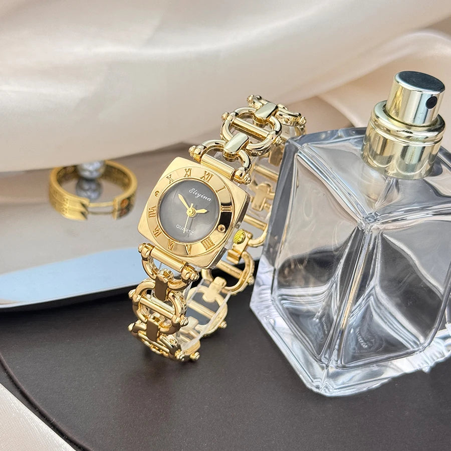 Women’s Luxury Crystal Bracelet Watch Set
