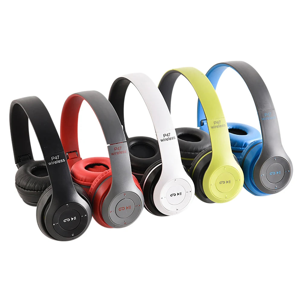 Wireless Over-Ear Bluetooth Headphones with Built-In Microphone