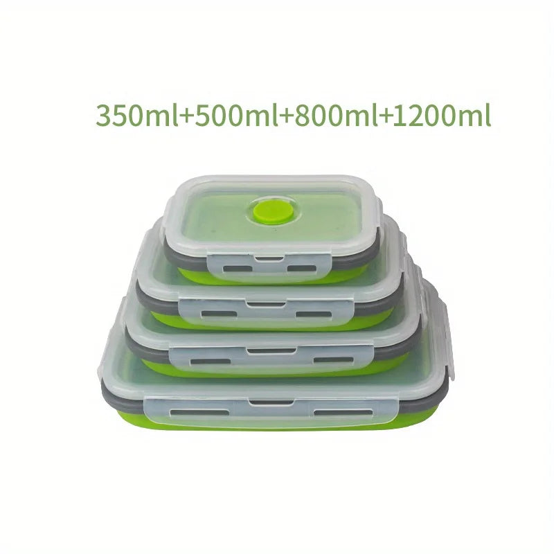 Collapsible Silicone Food Storage Containers (Set of 3 or 4)