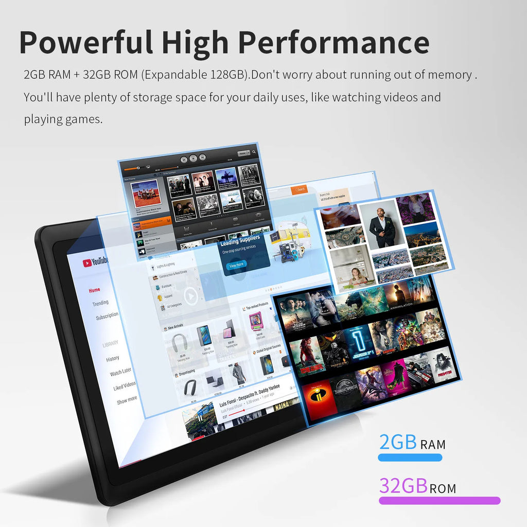 Pritom 7 Inch Tablet PC, Quad Core Android 13, 4GB(2+2GB Virtual) RAM 32GB ROM, WiFi, Dual Camera, USB C, with Leather Case