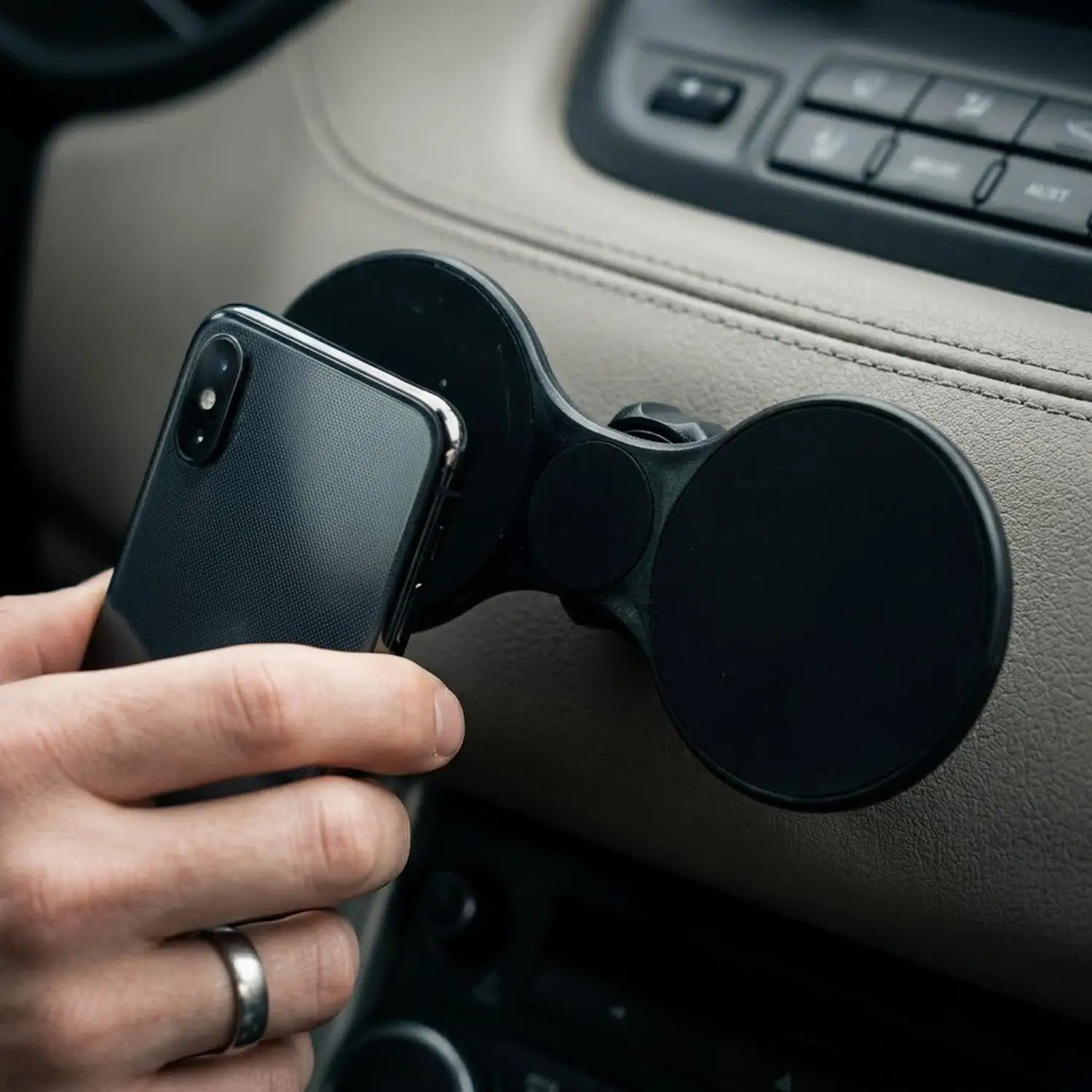Mount Head Dual-Phone Magnetic Mount for Cars Accessory ABS N52 Magnetic Ring for Secure Attachment Universal Car Bracket