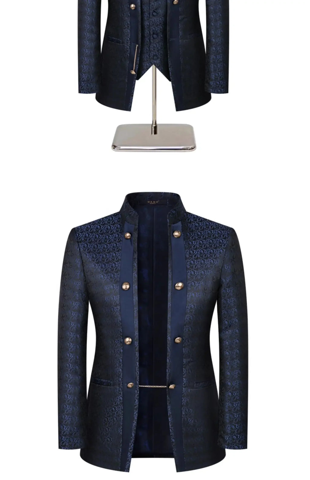 Men’s Slim-Fit Formal 3-Piece Suit Set