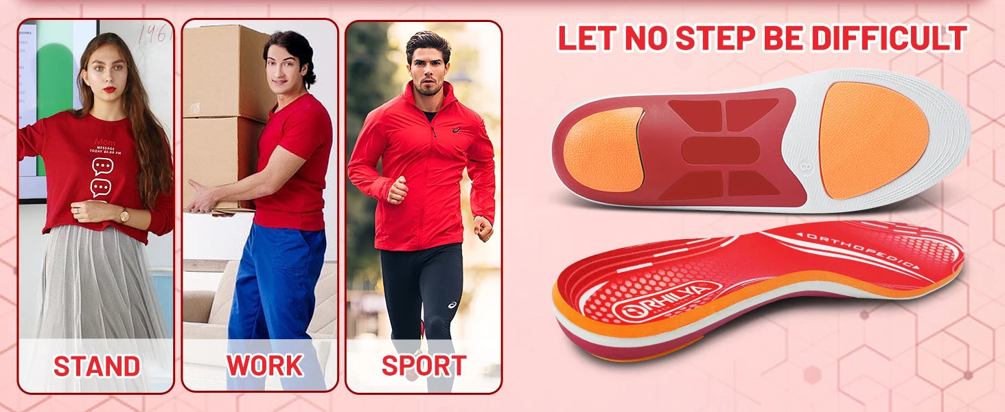Orthopedic Sport Insole Plantar Fasciitis Flat Foot High Arch Support Men Women Sneaker Orthotic Plantillas Insert Shoe Sole