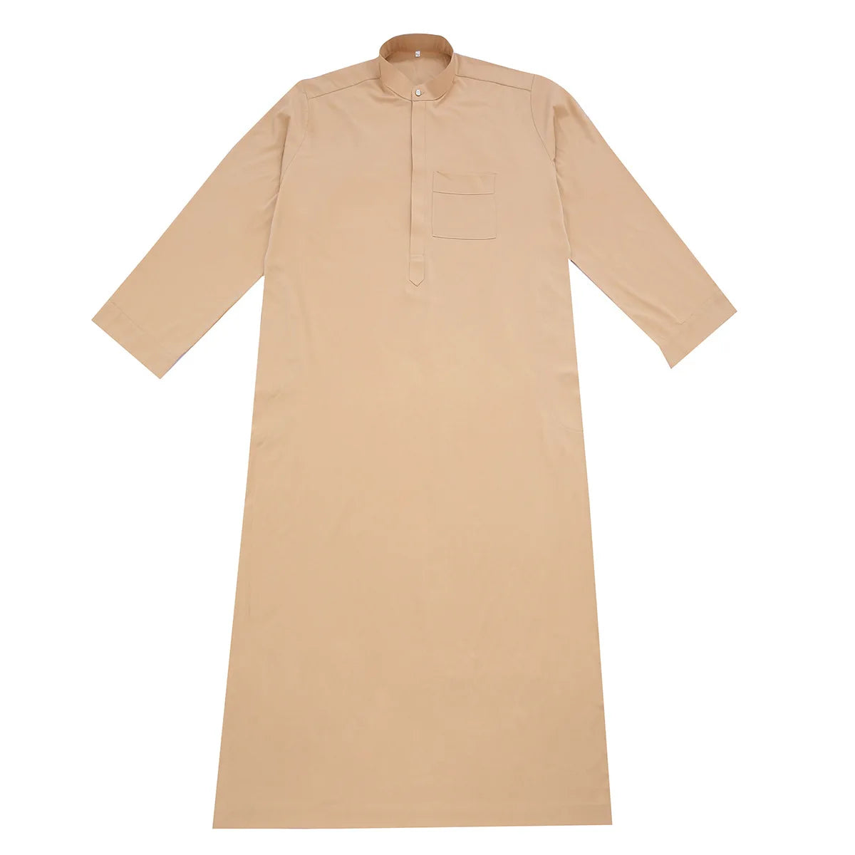 Men’s Muslim Abaya Kaftan Thobe – Long Sleeve Pullover Robe