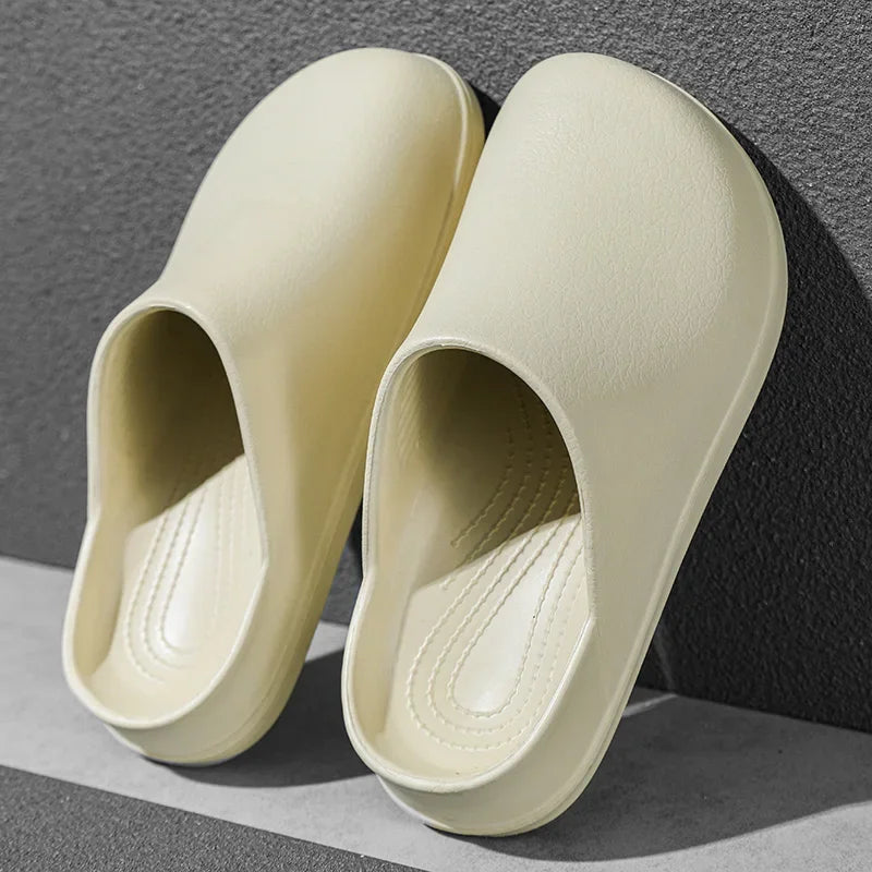 Mens Kitchen Chef Shoes Waterproof Garden Clogs Closed Toe Half Shoes Rubber Slippers Restaurant Hotel Working Summer Beach