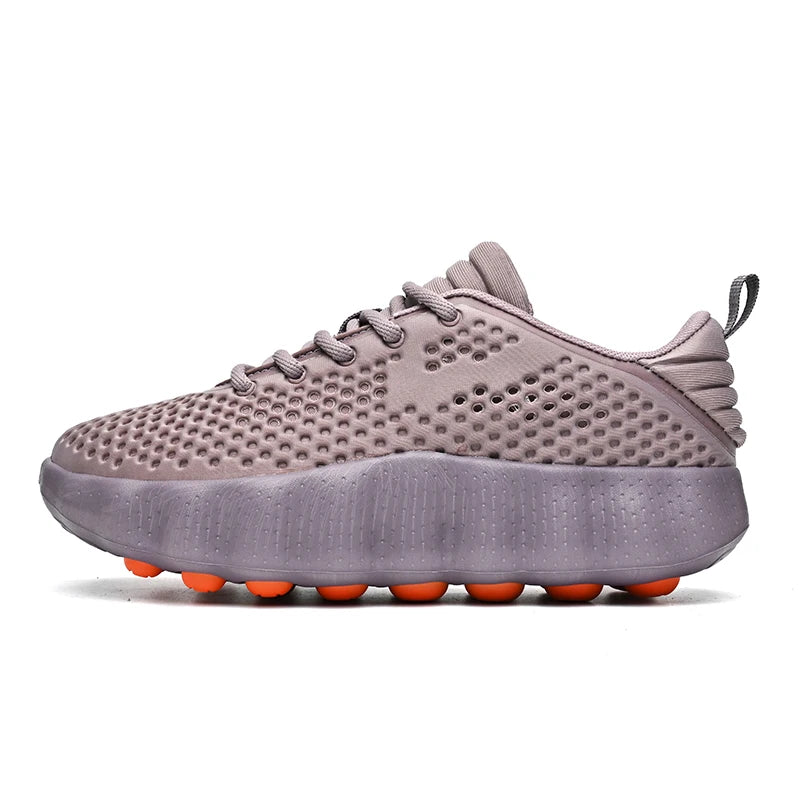 Men's Comfortable Casual Sneakers with Foot Sensing Massage Technology Women's Sports Breathable Lightweight Training Shoes