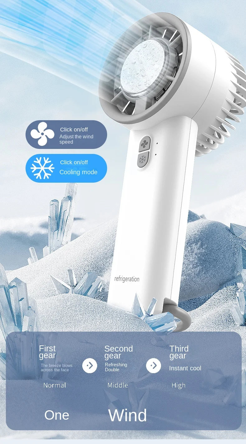 New Handheld Mini Fan Portable Semiconductor Ice Cooling Fan Mini Portable Handheld Cooling Fan For Home Office Travel