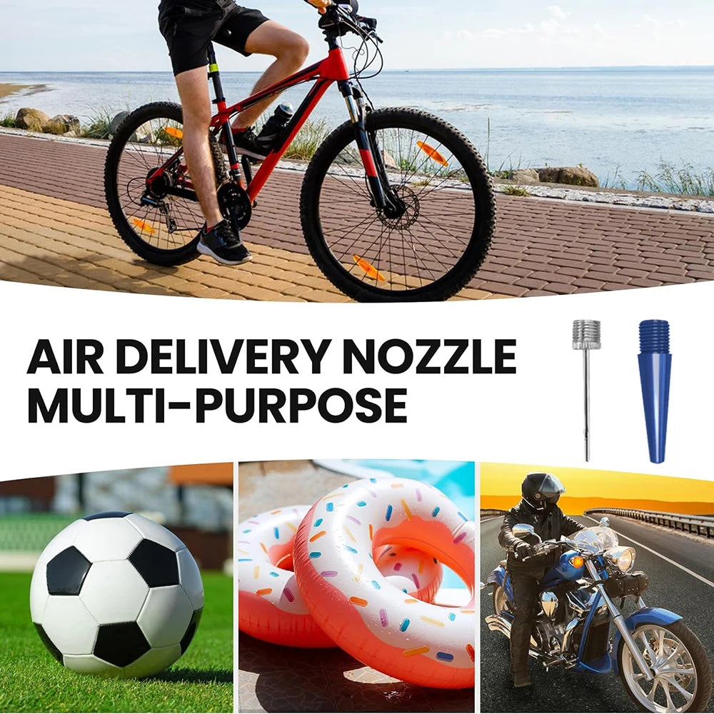 Bike Pump Portable Pedal Bicycle Foot Air Pump Bike Tire Inflator Schrader Presta Valve Cycling Tire Air Inflator Easy Carry