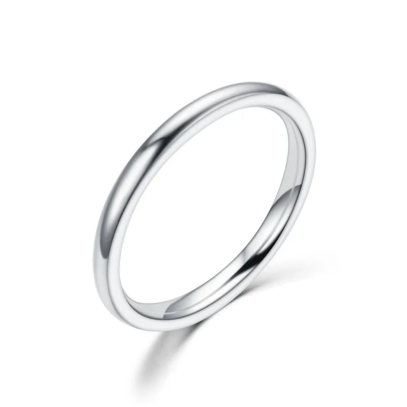 Stainless Steel Wedding Band – Unisex Simple Design Ring
