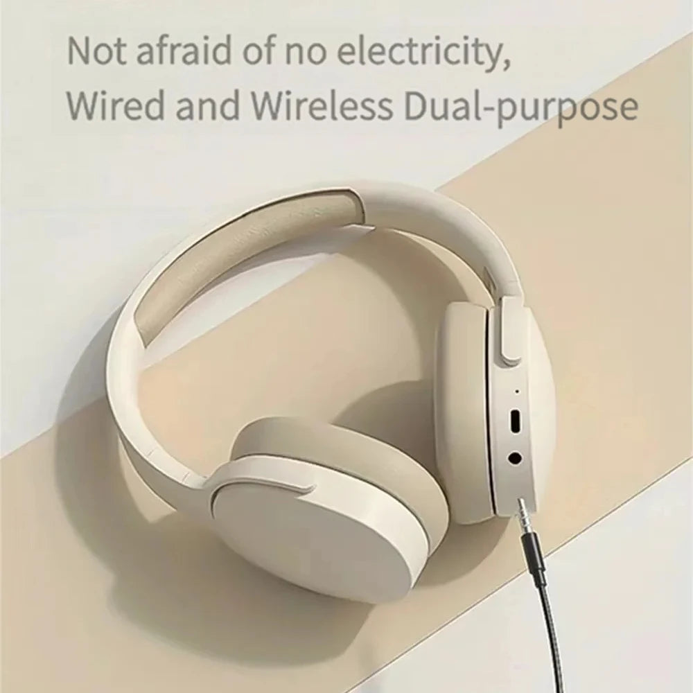 Dual Mode Wireless Bluetooth 5.3 Headphones Gaming Earphones with Noise Reduction Foldable Design for iPhone Music & Calls