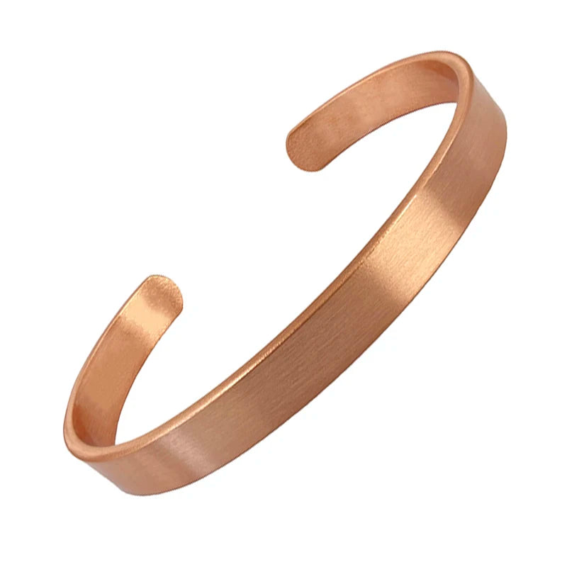 Fashion Pure Copper Magnetic Bracelet for Women Men Cuff Adjustable Size Bangles Arthritis Health Solid Copper Jewelry