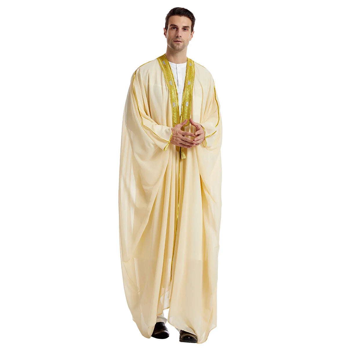 Men’s Jubba Thobe – Long Sleeve Islamic Traditional Robe