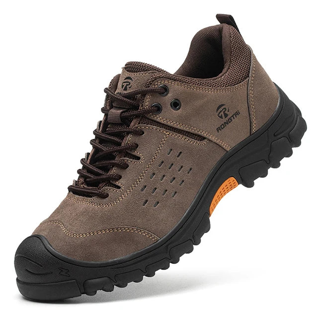 New Men Work Shoes Steel Toe Breathable Rubber Anti-Smash Construction Work Safety Boots Industrial Security Man Boots 39-44 45