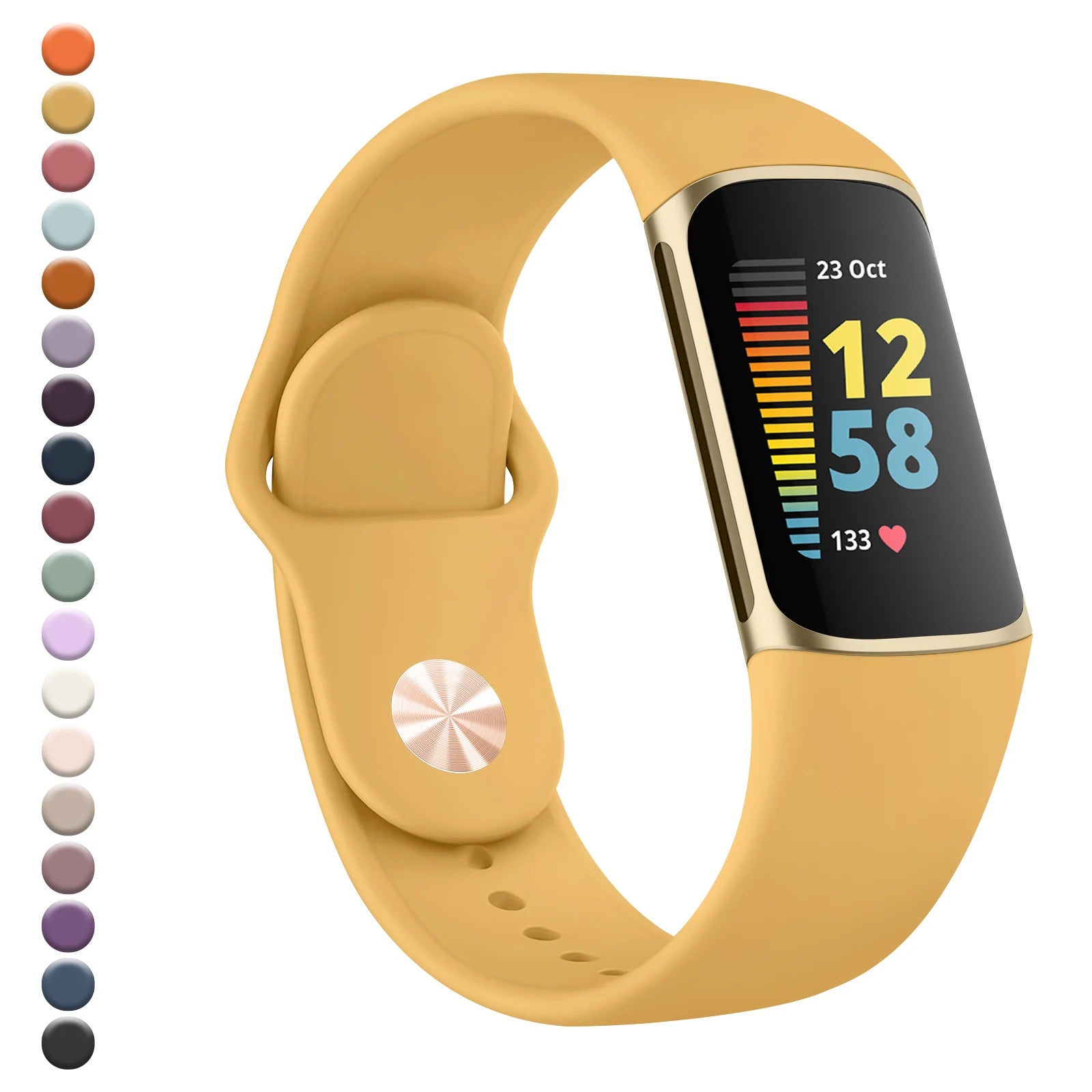 Watchband for Fitbit Charge 6 5 Strap Silicone Wristband for Fitbit Charge 5 6 Sport Bracelet Replacement Smartwatch Accessories