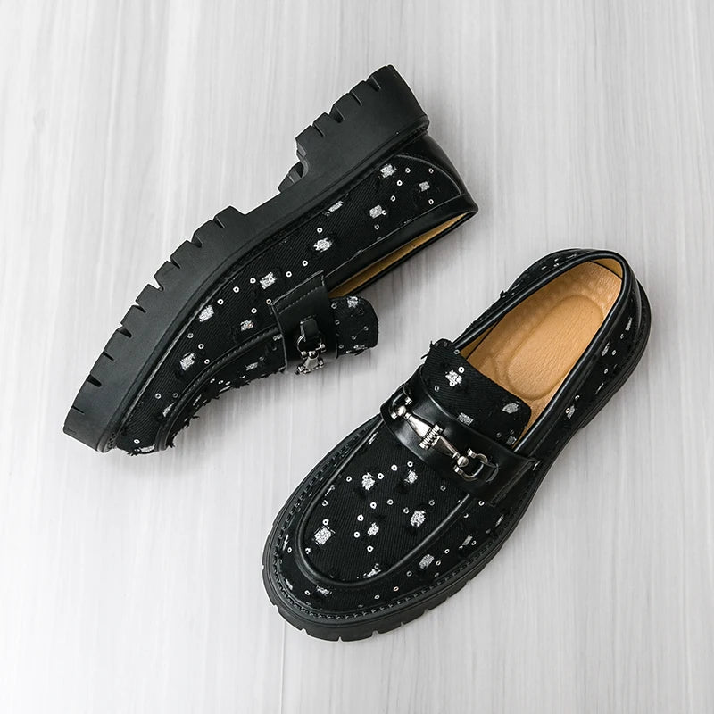 Hot selling thick soled men's shoes Trendy brand designer style Outdoor fashion street walking Daily Young Work Shoes 38-46