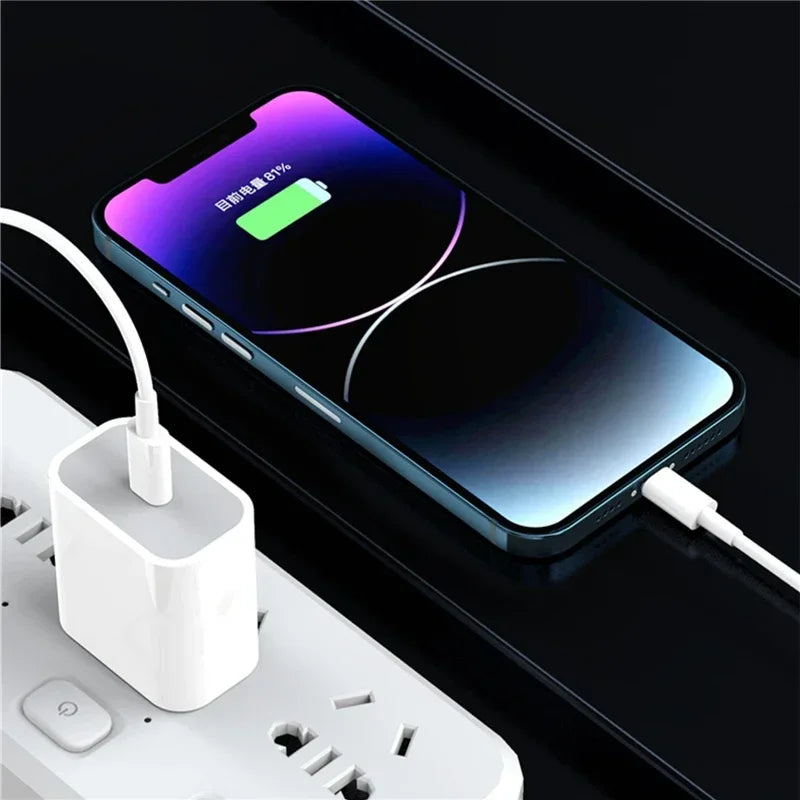 35W PD Fast Charger for iPhone 13 pro 14 plus 11 12 Mini XR X iPad Air USB-C Quick Charging Cable with Multiple Protocols Support