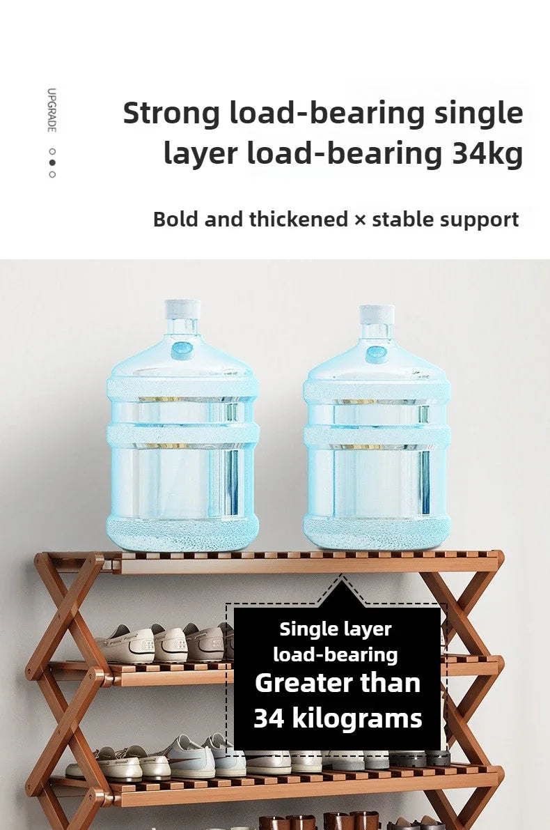 Foldable Multi-Level Shoe Rack – Space Saving Storage Organizer