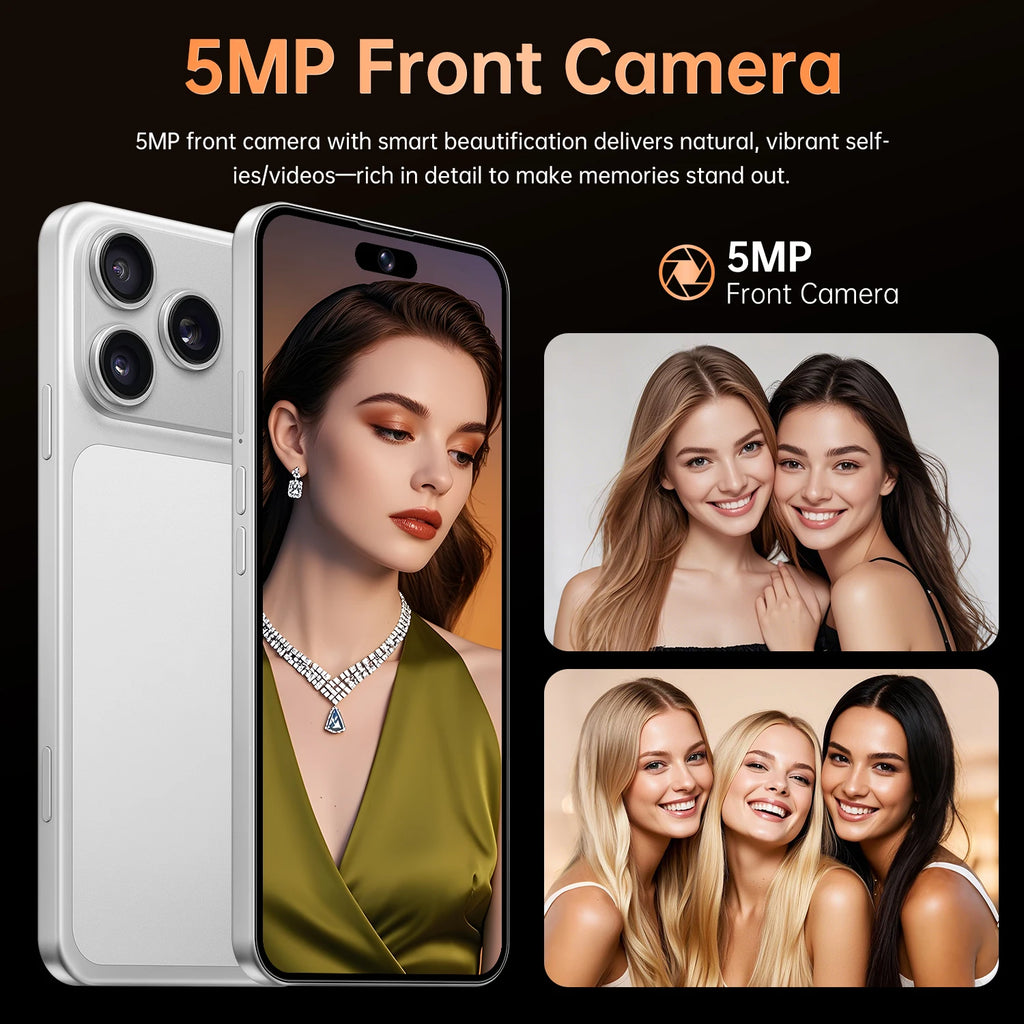 Global Vision 17 Pro Max Smartphone Android 3GB RAM 16GB ROM 6.7 Inch Dual SIM 4G Network 5+13MP Mobile Phones