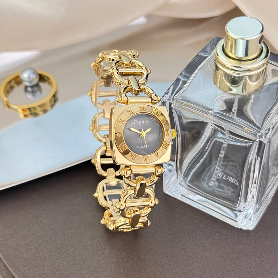 Women’s Luxury Crystal Bracelet Watch Set
