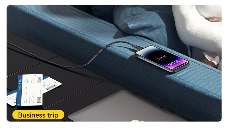 Fast 29W USB-C to USB-C Charging Cable with durable braided design. Supports high-speed data transfer and safe charging for phones, tablets, and more.