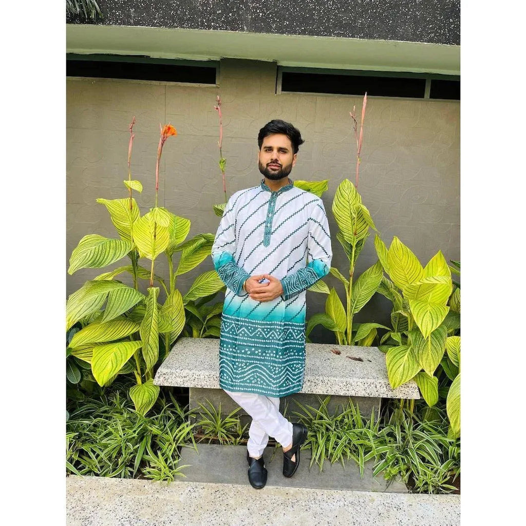 Men’s Kurta Caftan Robe – Long Sleeve Ethnic Traditional Wear