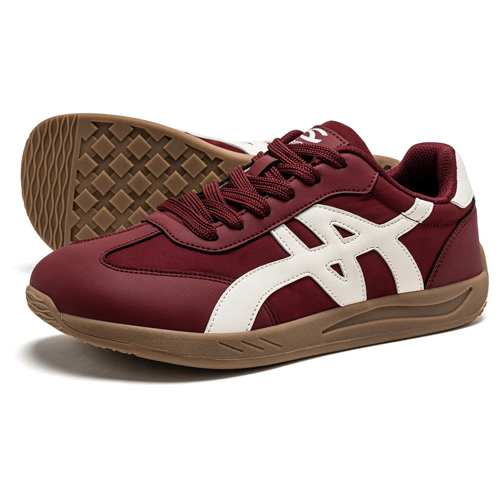 HOBIBEAR Barefoot Shoes Unisex Wide Width Artificial Leather Sneakers Classic Retro Minimalist Walking Shoes