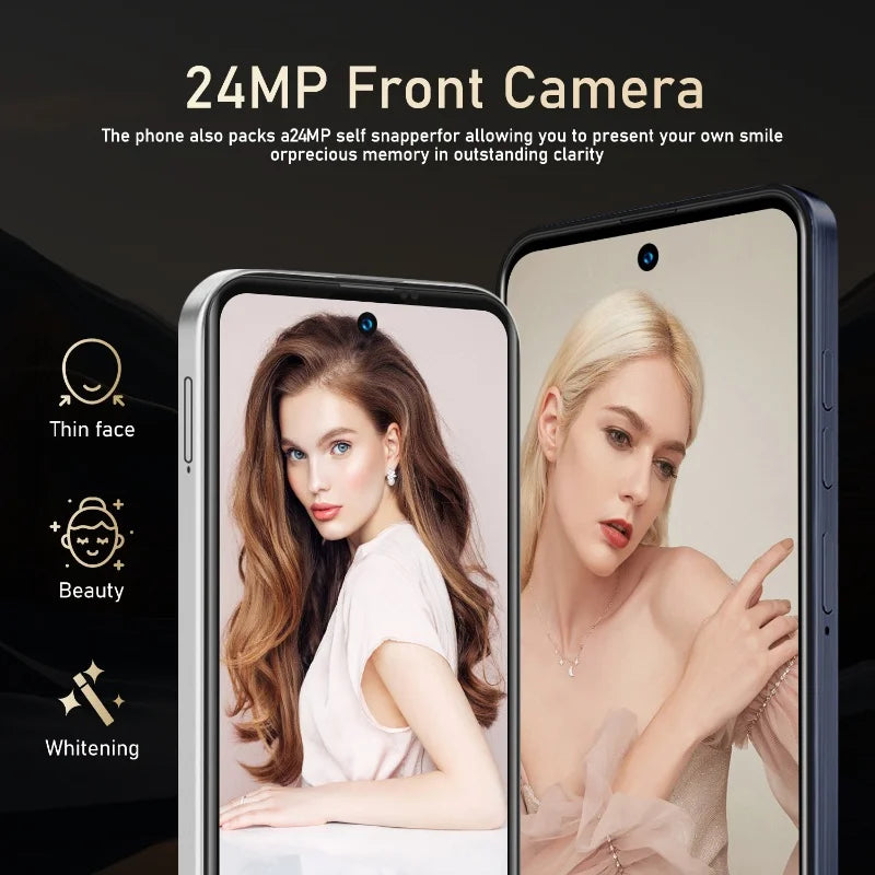 Global Vision I16 Pro Smartphone 5G Android 5300mAH 12GB RAM 512G ROM 6.56Inch 1080x2640HD 24+48MP 4G Network Mobile Phone