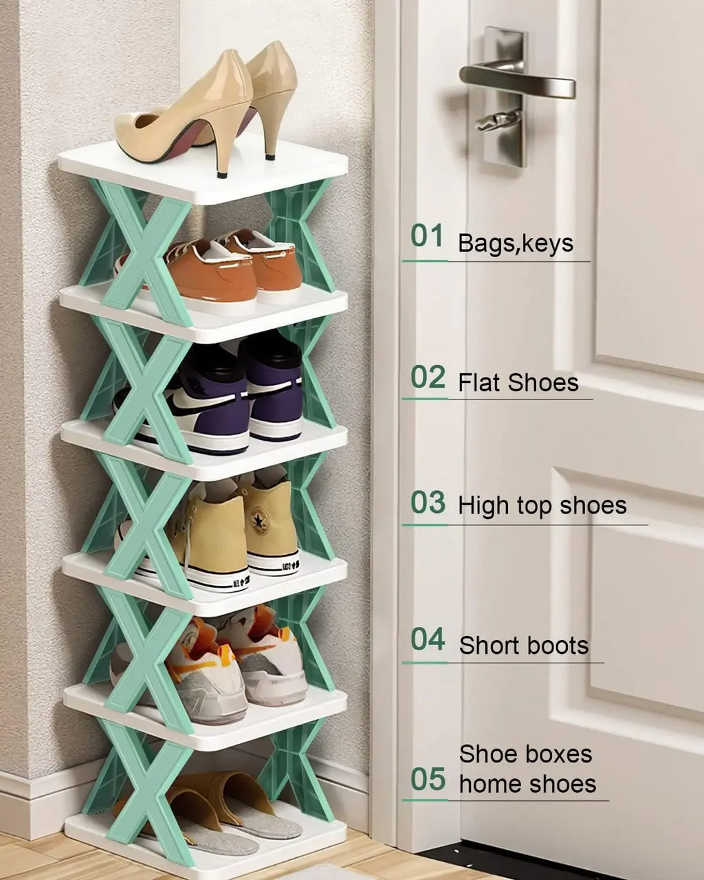 New Multi-Layer Shoe Rack Storage Organizer Household Stackable Shoe Cabinet Space Saving Storage Dormitory Shoes Rack Furniture