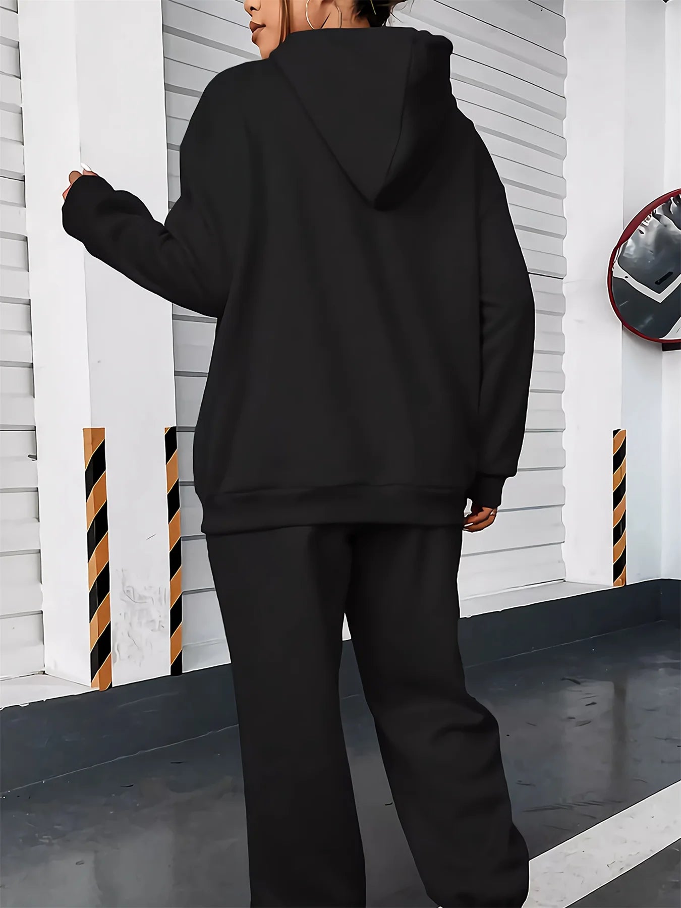Women’s Warm Hoodie Sweatpants Set Plush Fleece Two Piece Outfit