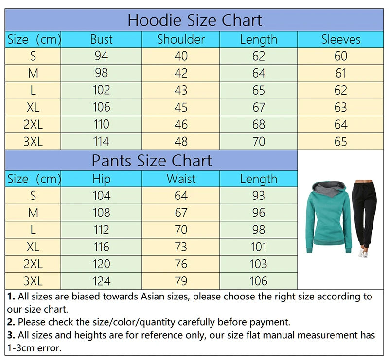 Women’s Hooded Tracksuit Set – Casual Long Sleeve Top & Jogger Pants Outfit