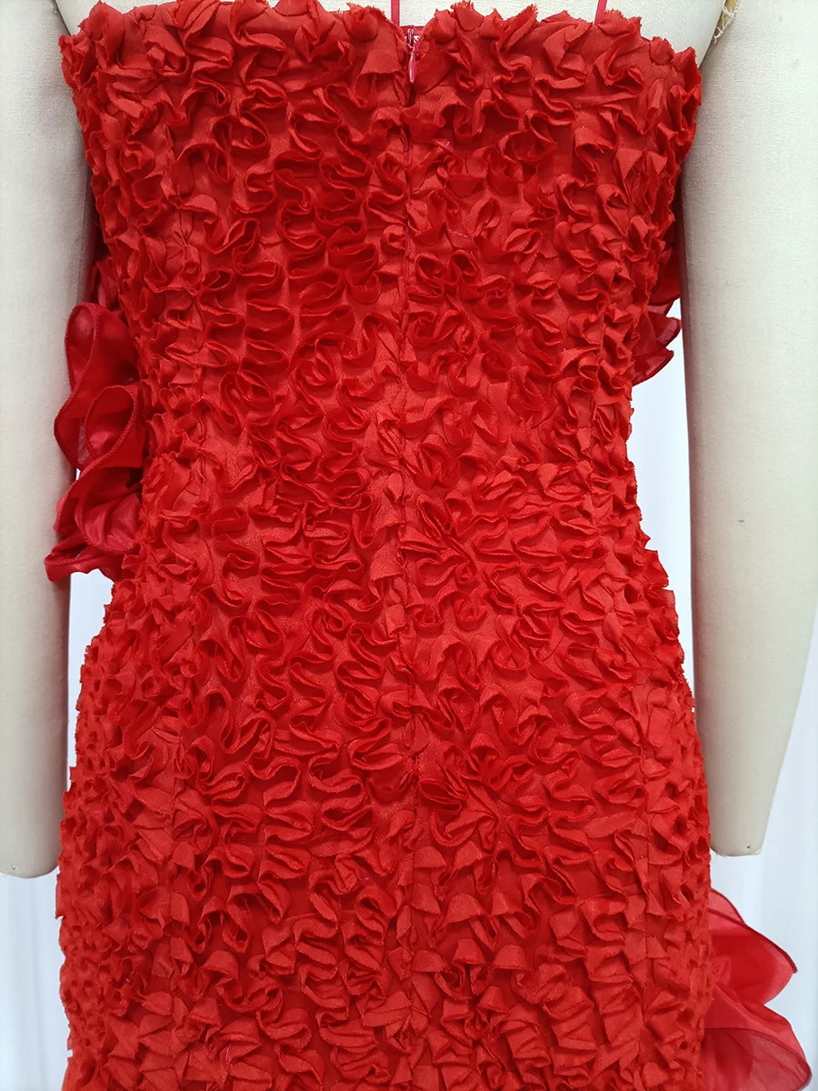 Dresses for Women Strapless Sleeveless High Waist Slimming Mini Solid Dress Female Fashion