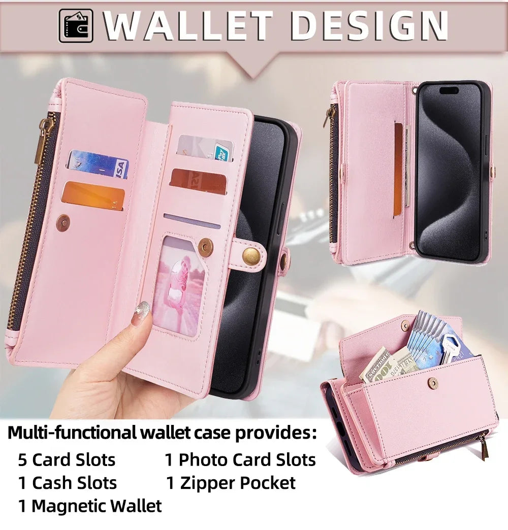 Flip Cover PU Leather Wallet Phone Cases For Xiaomi Poco C40 C51 C50 C61 C65 C71 C75 C85 4G Plain Multi-Functional Magnetic Bag