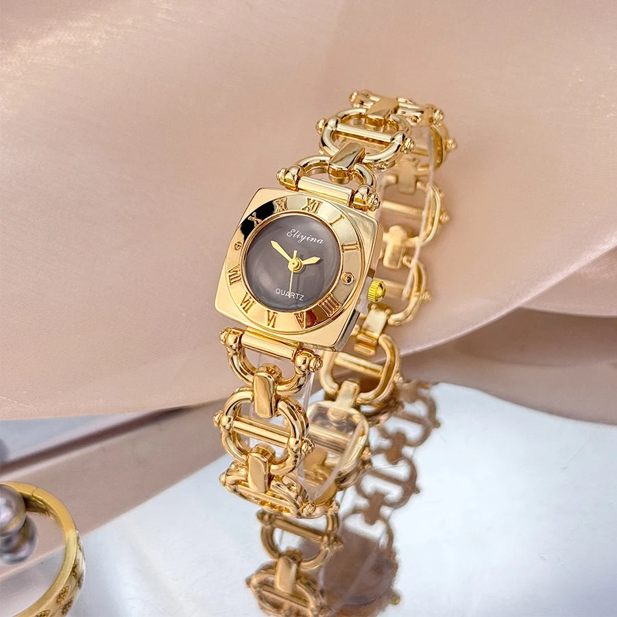 Women’s Luxury Crystal Bracelet Watch Set