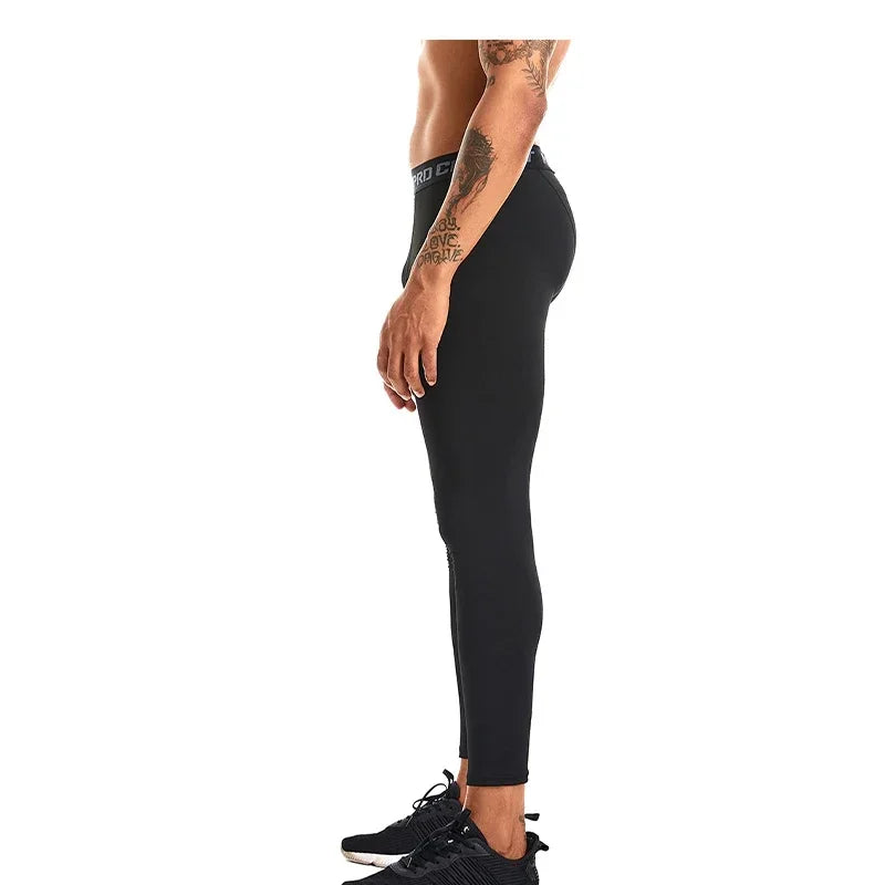 Men Gym Sportswear Muscle Bodybuilding Compression Pants Running Sports Long Pants Jogging Fitness Male Elastic Tights Trousers