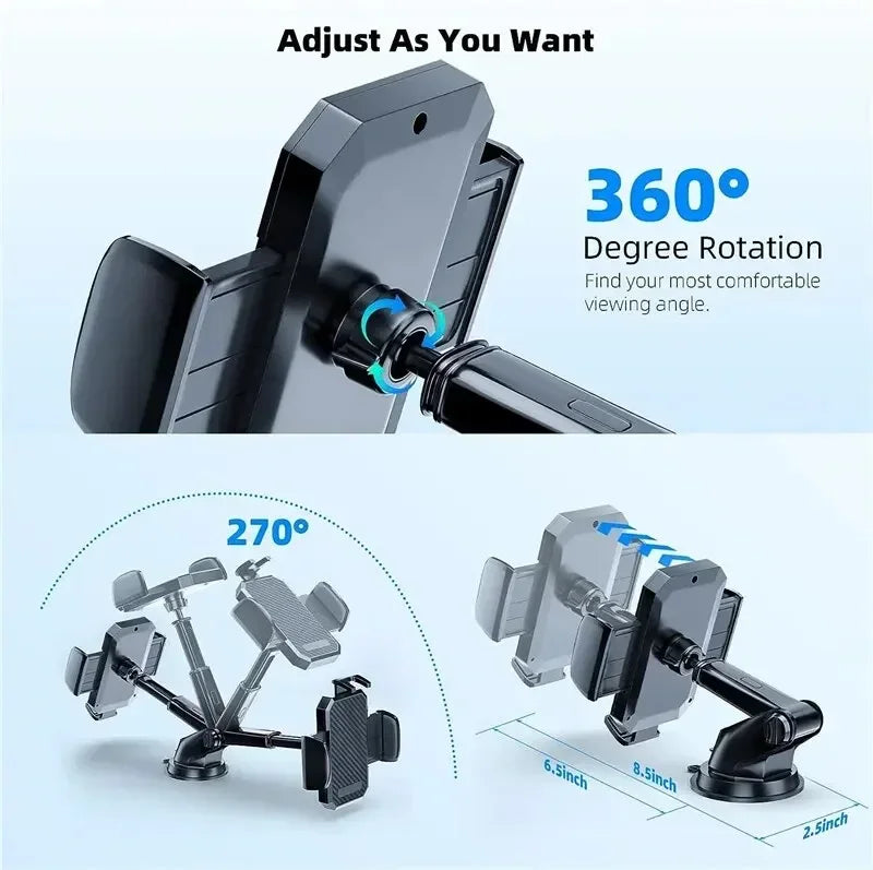 NEW 360° Rotation Car Phone Holder Universal Sucker Mount Cellphone Stand Stable Suction Cup Support in Car Mobilephone Bracket