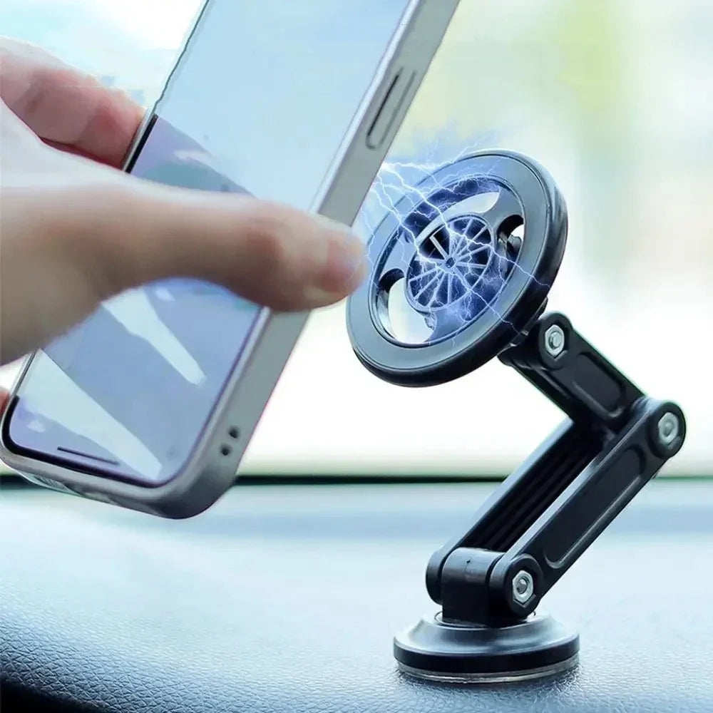Multifunctional Magnetic Car Mount 360° Rotating Foldable Magnetic Mount for Car Navigation