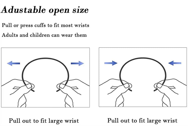 Stainless Steel Open Cuff Bracelet – Unisex Fashion Bangle